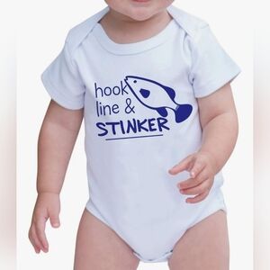 NWT Wee Wearr Hook Line & Stinker Onsie Size 6-12M